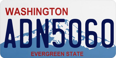 WA license plate ADN5060