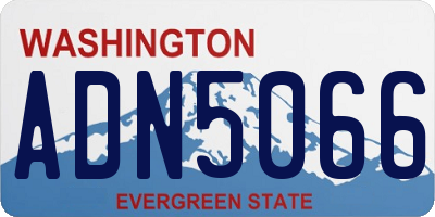 WA license plate ADN5066