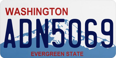 WA license plate ADN5069