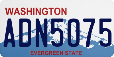 WA license plate ADN5075