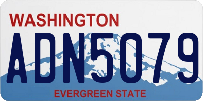 WA license plate ADN5079