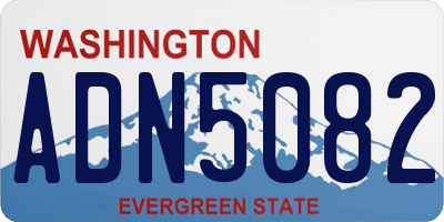WA license plate ADN5082