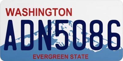 WA license plate ADN5086