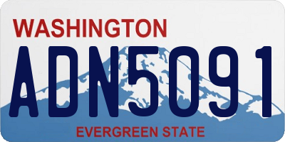 WA license plate ADN5091