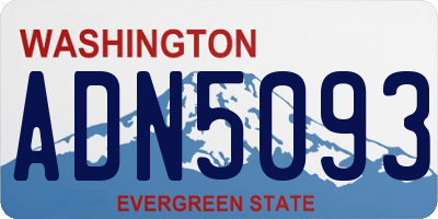 WA license plate ADN5093
