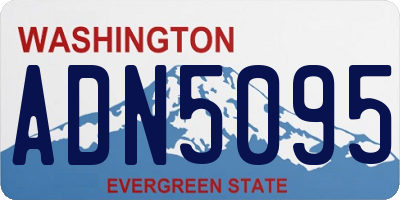 WA license plate ADN5095