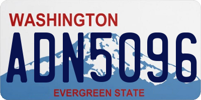 WA license plate ADN5096