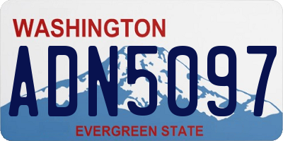 WA license plate ADN5097