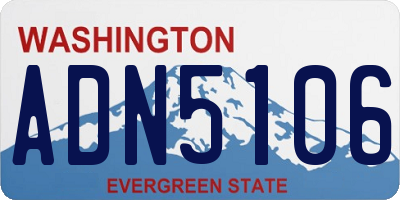 WA license plate ADN5106