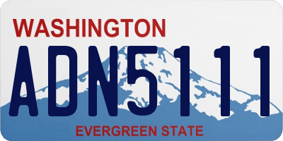 WA license plate ADN5111