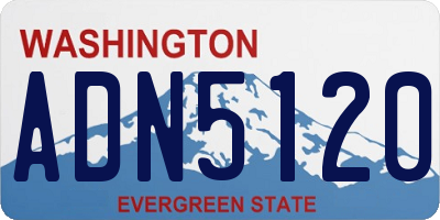 WA license plate ADN5120