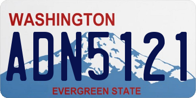 WA license plate ADN5121