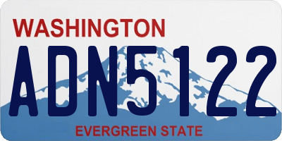 WA license plate ADN5122