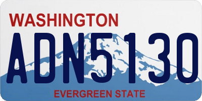WA license plate ADN5130