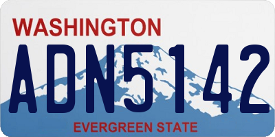 WA license plate ADN5142