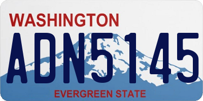 WA license plate ADN5145