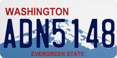 WA license plate ADN5148