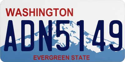 WA license plate ADN5149