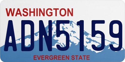 WA license plate ADN5159