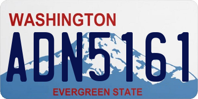 WA license plate ADN5161