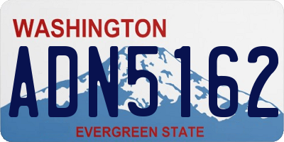 WA license plate ADN5162