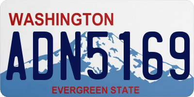 WA license plate ADN5169
