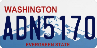WA license plate ADN5170