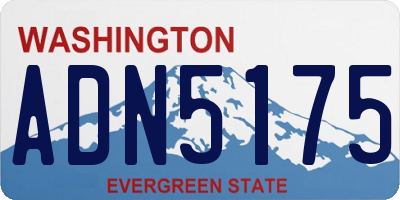 WA license plate ADN5175