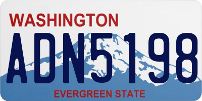 WA license plate ADN5198
