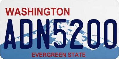 WA license plate ADN5200