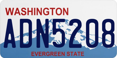 WA license plate ADN5208