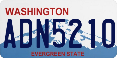 WA license plate ADN5210