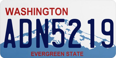WA license plate ADN5219