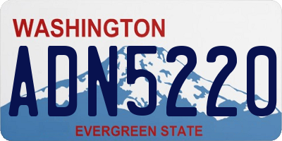 WA license plate ADN5220