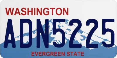 WA license plate ADN5225