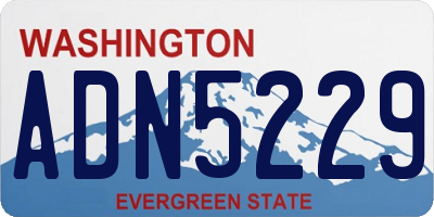 WA license plate ADN5229
