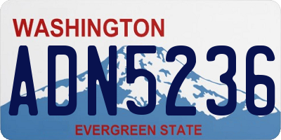 WA license plate ADN5236