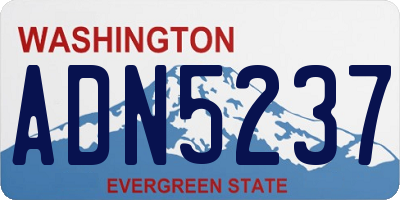 WA license plate ADN5237