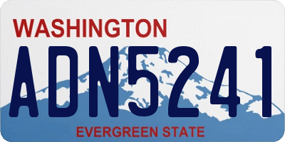 WA license plate ADN5241