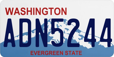 WA license plate ADN5244