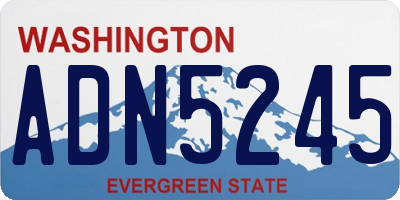 WA license plate ADN5245