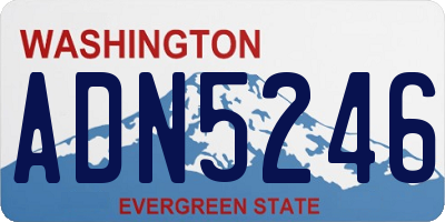 WA license plate ADN5246