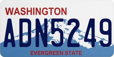 WA license plate ADN5249