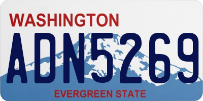 WA license plate ADN5269