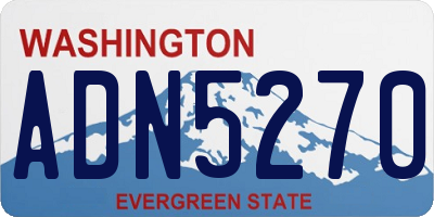 WA license plate ADN5270