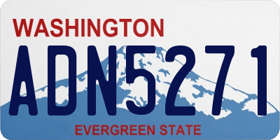 WA license plate ADN5271