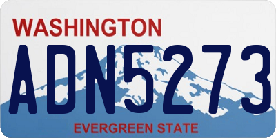 WA license plate ADN5273