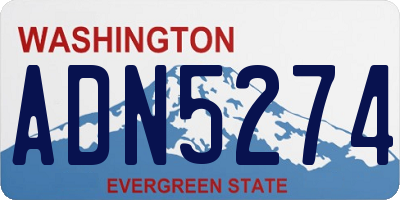 WA license plate ADN5274