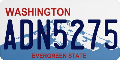 WA license plate ADN5275
