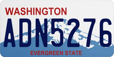 WA license plate ADN5276